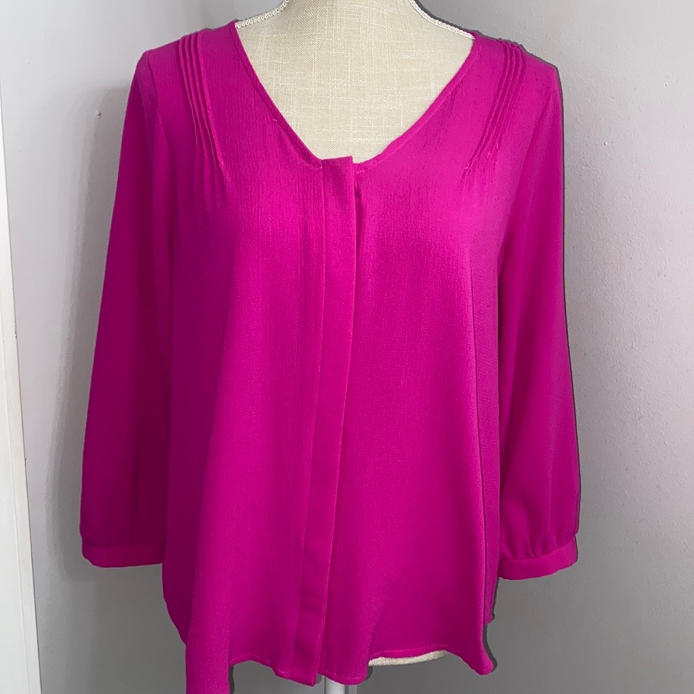 Papermoon Fuchsia Button Down Blouse - image 1